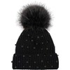 styleBREAKER 04024155 Women's Knitted Bobble Hat with Pearls and Fleece