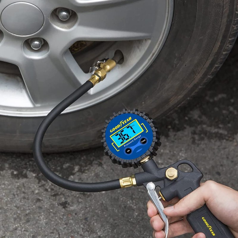 Goodyear Tyre Inflator Air Gun Tool with Digital Pressure Gauge