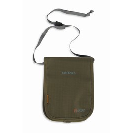 Tatonka Brustbeutel Hang Loose RFID B - Geldbeutel zum Umhängen mit RFID Blockierung - TÜV geprüft - Bietet Platz für mindestens zwei (EU) Reisepässe - Schützt vor Datenklau - 20 x 14 x 2 cm - Oliv