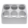 Vollrath Gray Silv-A-Tainer 6-Hole Plastic Silverware Container