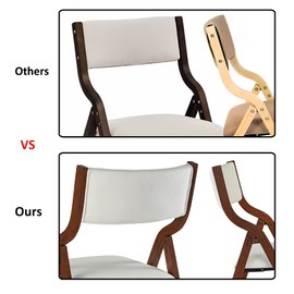 Ball & Cast Modern Folding Chairs Foldable Dining Chairs Set of 2, 18" Seat Height, Dark Grey