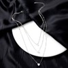 fxmimior 3 Tier Women Boho Layered Silver Necklaces Gold Silver