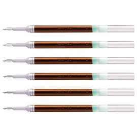PENTEL Energel LR7 Gel Ink Rollerball Pens 0.7 mm Tip Pack of 6 Brown