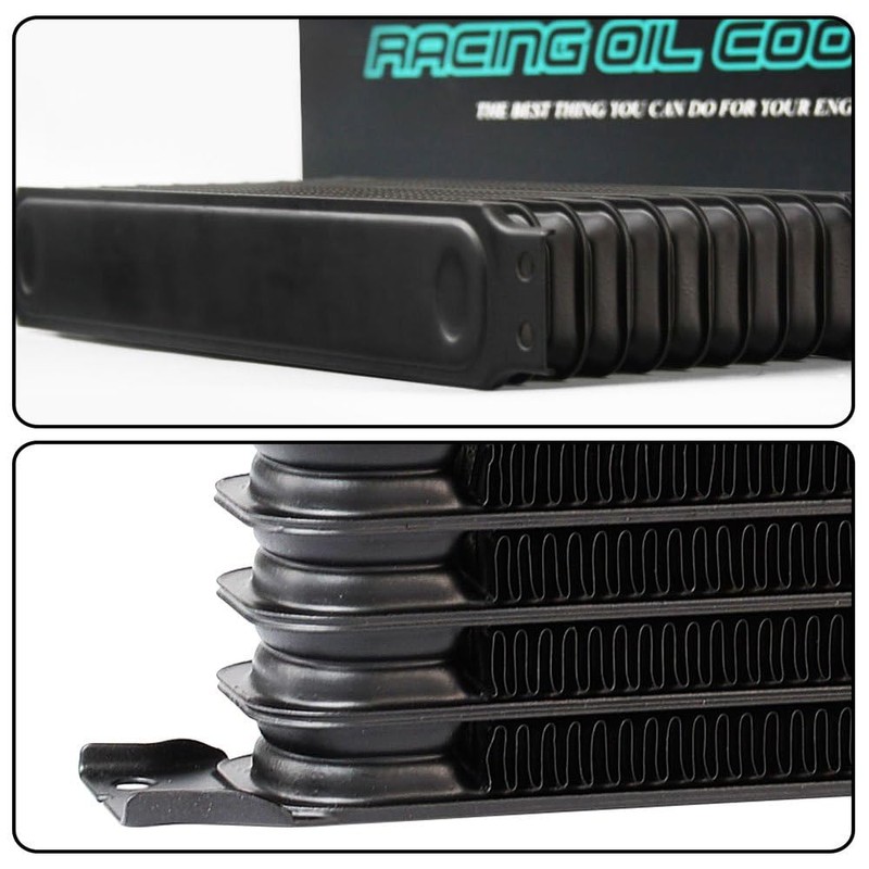 GPLUS Black 10 Row AN10-10AN Engine Transmission Oil Cooler Kit