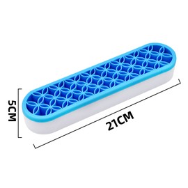 dorado STRAWBERRY 2 cajas de almacenamiento multiusos para cosméticos, organizadores de computadora, soporte de silicona, para maquillaje, caja de almacenamiento de computadora, lápiz delineador, suministros de arte, pincel (azul)