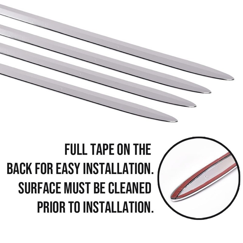 PIT66 Side Molding Trim, Compatible with 2019-2021 Chevy Silverado 1500