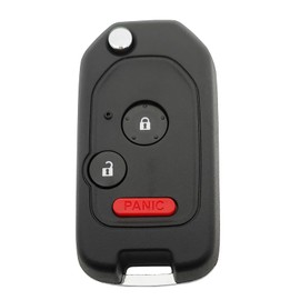 Horande Modified Folding Flip Replacement Key Fob Cover Case fit for Honda 2003-2012 Accord 2006-2013 Civic EX 2009-2015 Pilot 2005-2006 CR-V Odyssey Ridgeline Keyless Entry Key Fob