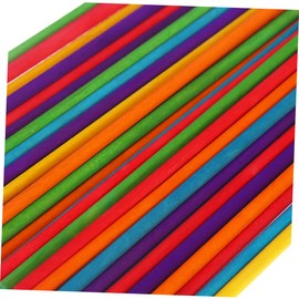STOBOK 100pcs DIY Matchsticks Colored Wood Dowel Rods for DIY Crafts Unfinished Dowel Rod Craft Dowel Rods Kids Dowel Sticks Hardwood Dowel Sticks Wooden Model Material Bamboo Child 5mm