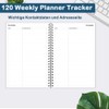 Undated A5 Weekly Planner, Weekly Appointment Calendar with To-Do List,