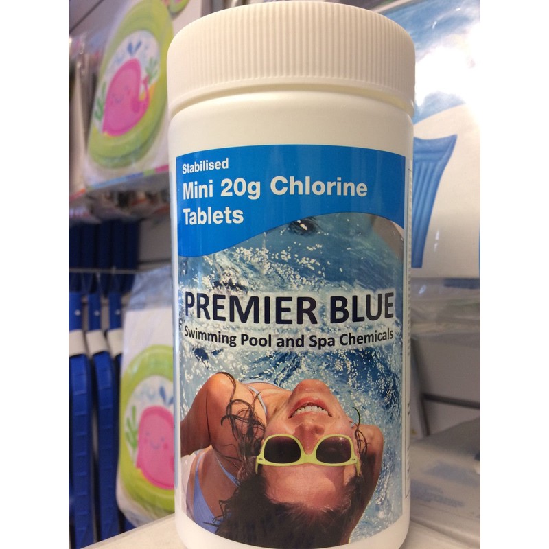 Premier Blue 50x20g Chlorine Tablets Pool Hot Tub Spa inc