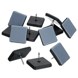 sourcing map 24Pcs Nail on Furniture Sliders, 1-1/6"(30mm) Square Furniture Glides Sliders, Chair Furniture Glides Pads, Chair Leg Protector Pads Furniture Pads for Sofas, Cabinets, Light Blue