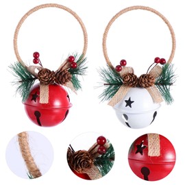 Ciieeo 4pcs Christmas Bell Decoration Jingle Bell Door Hangers Window Pendants for Holiday Decor for Parties Home Decoration