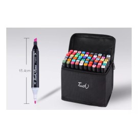 bossco Marcadores Doble Punta Plumones Punta Pincel 36 Colores
