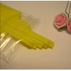 50pcs 6" Yellow Plastic Lollipop Sticks + 50 Bags +