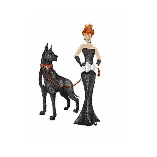 BeyondVision Fashionista and Great Dane Embroidered Iron On/Sew Patch [9.5"