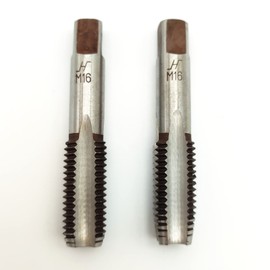 AtticZone M16x2.0 Metric Hand Thread Tap and Die, 1 Tapper Tap, 1 Plug Tap, 2.0mm Pitch, Right Hand (M16x2.0, Tap)