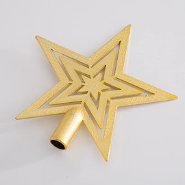 JunyueLiang Christmas Tree Star Tree Topper 10cm 15cm 20cm Star Christmas Decoration Cute Tree Decoration Star Small Size Fashionable Decoration Tree Topper Luxurious Decoration (Gold, 10cm)