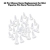 Dielianyi 30 Pcs Silicone Stems replacement for mini figurine fits