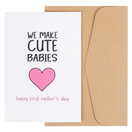 CJ&M Greeting Card Mother's Day,We Make Cute Babies, Happy First Mother's Day,Mothers Day Cards for Mummy,Mummy Birthday Card from Daughter Son, Happy Birthday Mummy, Baby Mother's Day