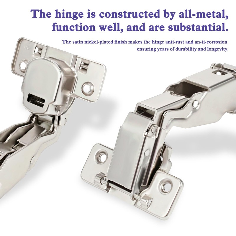 2 Pack 165 Degree Full Overlay Kitchen Cabinet Hinges,Soft Close