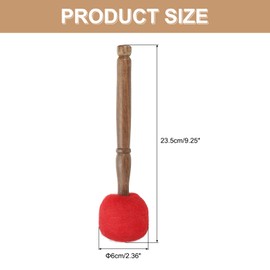 sourcing map Singing Bowl Mallet Strike 4.5x23CM Wool Red Sound Bowl Drum Stick for Meditation Yoga Relax