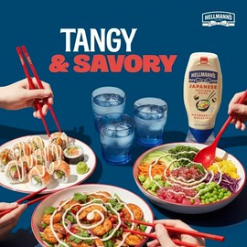 Hellmann's Japanese-Inspired Tangy & Savory Mayonnaise Dressing for Sushi, Poke Bowls & More, Japanese Style with a Boost of Umami, 11.5 oz 1 ct