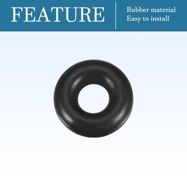 QUARKZMAN Nitrile Ring Rubber Rings Round Connection 14 mm x 6 mm x 4 mm for Tap Plumbers Repair Seal Connection, Black Pack of 10