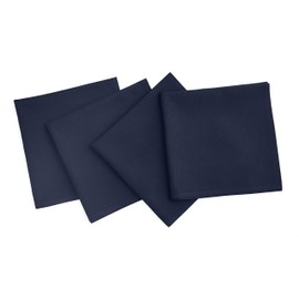 Solino Home Cloth Napkins 20 x 20 Inch - Dru Cotton Linen Navy Dinner Napkins Set of 4 for Spring, Mothers Day, Easter Decorations - Handcrafted and Machine Washable