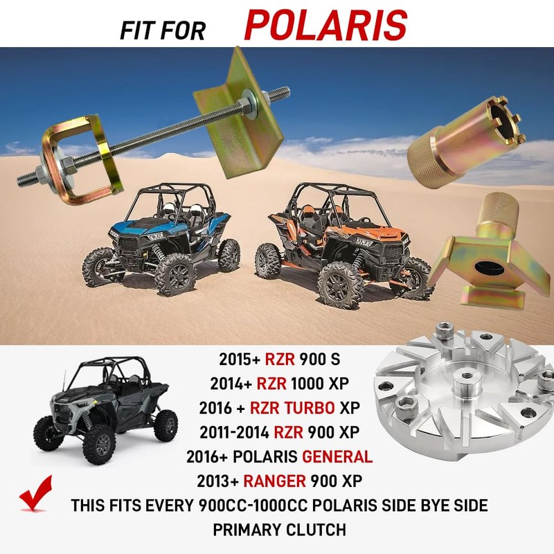 Complete Primary Clutch & Service Tools Kit Compatible with Polaris