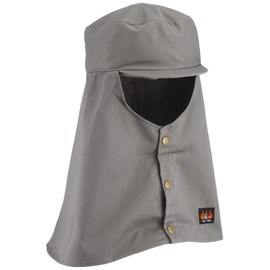 Nikko Bussan AMTX AX1302 Flameproof Head Hood with Brim, L, Gray