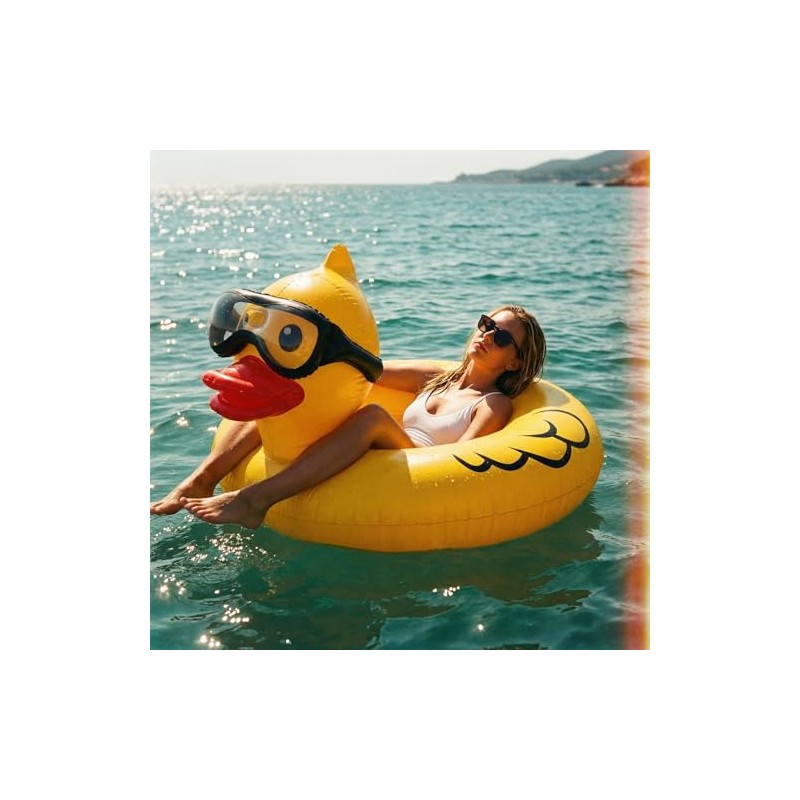 Float Joy Funny Duck Pool Floats Adult Giant Inflatable Rubber