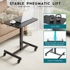 BONTEC Gas Spring Mobile Stand Up Desk, Rolling Standing Desk,