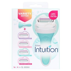 Intuition Mixed Special Pack Female Hair Removal Machine Green Handle + Razor Blade 4pcs, 5pcs, 1pc / 인튜이션 혼합기획팩 여성제모기 그린 핸들 + 면도날 4개입, 5개입, 1개