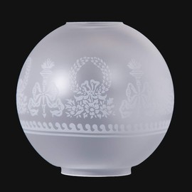 B&P Lamp® 9" Diameter, Ball Shade With Etched Filigree Design