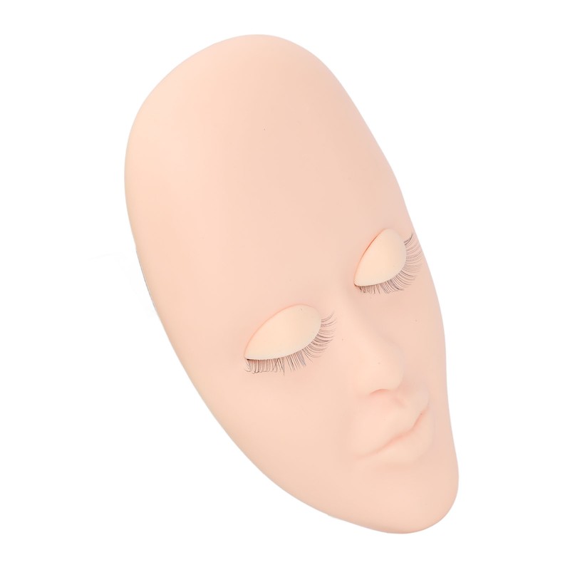 Eyelash Extension Mannequin Head with 6 Pair Replacement Eyelids Soft