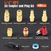 1/4" NPT Air Coupler and Plug Kit,48-Piece Industrial Quick Connect