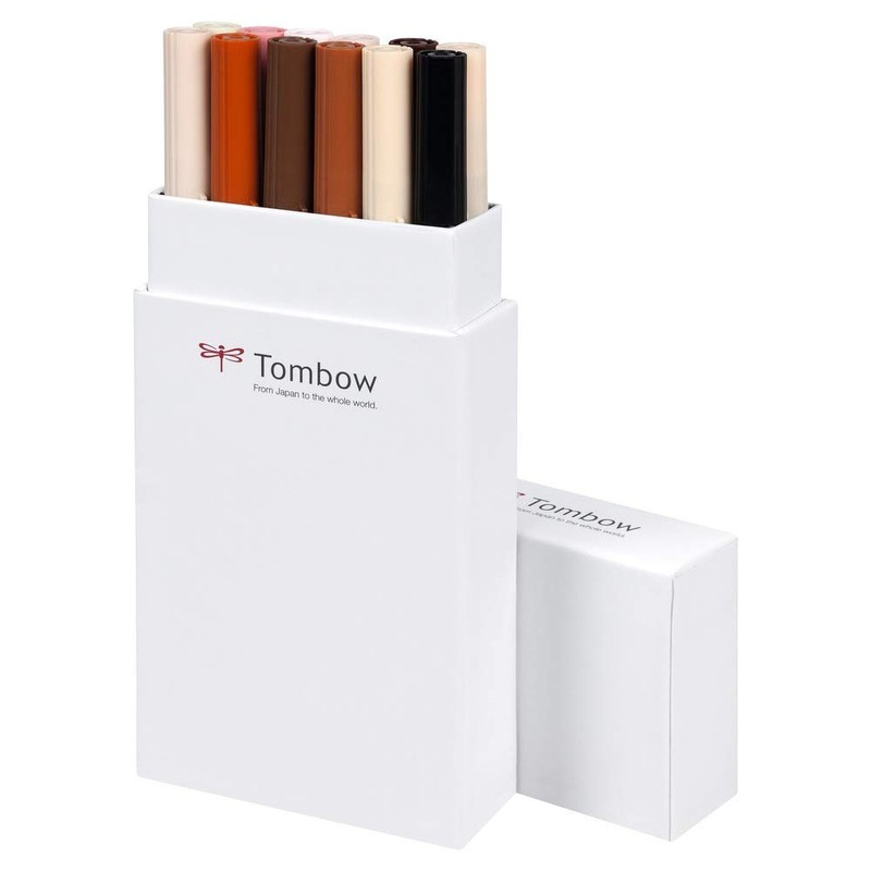 Tombow ABT-12P-4, Water-Based ABT Dual Brush Pen with Two Tips,