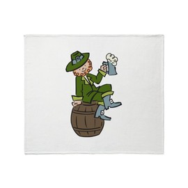 CafePress Beer Barrel Laprechaun Throw Blanket Super Soft Fleece Plush Throw Blanket, 60"x50"