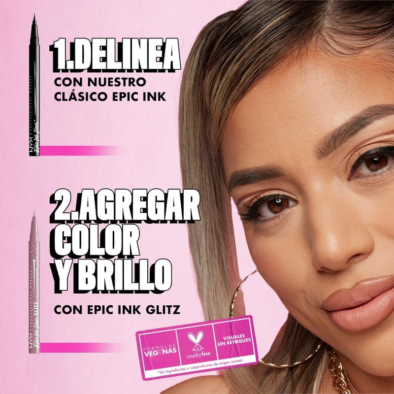 Nyx Professional Makeup, Kit Delineadores Épicos: Delineador líquido de ojos