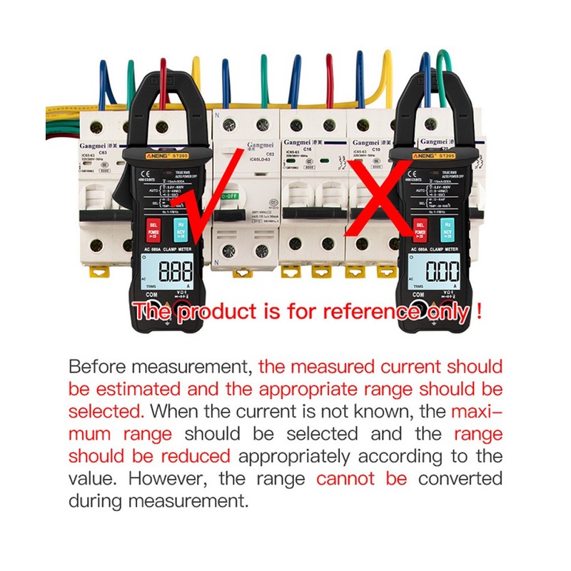 ANENG ST170 Smart Clamp Meter 1999 Counts Auto-ranging Digital Multimeter