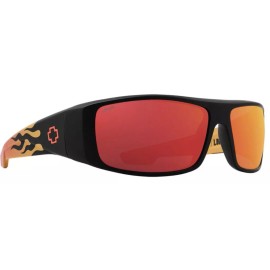 Spy Optic LOGAN Sunglasses - BOO JOHNSON Mt Blk FLAME - Happy Gray Green RED MIR