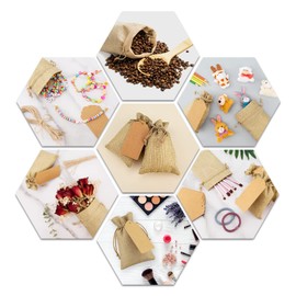 ENNIYU 25 Hessian Bags with Drawstring, 10X15CM Jute Bag Resusable Sack Burlap Drawstring Wedding Favour Fabric Gift Bags