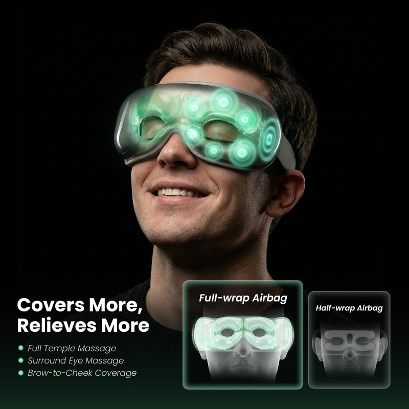 Eye Massager with Heat and Cooling, FSA Eligible HSA, Massaging