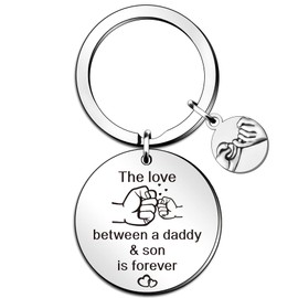 SMARGO Daddy Gifts Son Keyring Gifts from Dad Son Birthday Christmas Thanksgiving Father's Day Gifts for Dad Daddy Son
