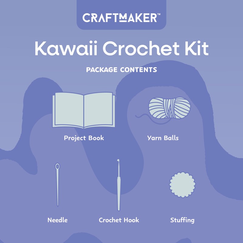 Craft Maker Kawaii Crochet Kit – DIY Crochet Projects for