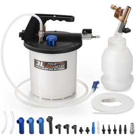 FOUR UNCLES 3L Brake Bleeder Vacuum Pump Kit - Pneumatic Brake Fluid Extractor with 1L Refilling Bottle & Adapters for Automotive Bleeding, One-Person Operation