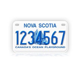 Custom Nova Scotia Canada Mini-Sized Motorcycle License Plate Canada's Ocean Playground Aluminum Tag