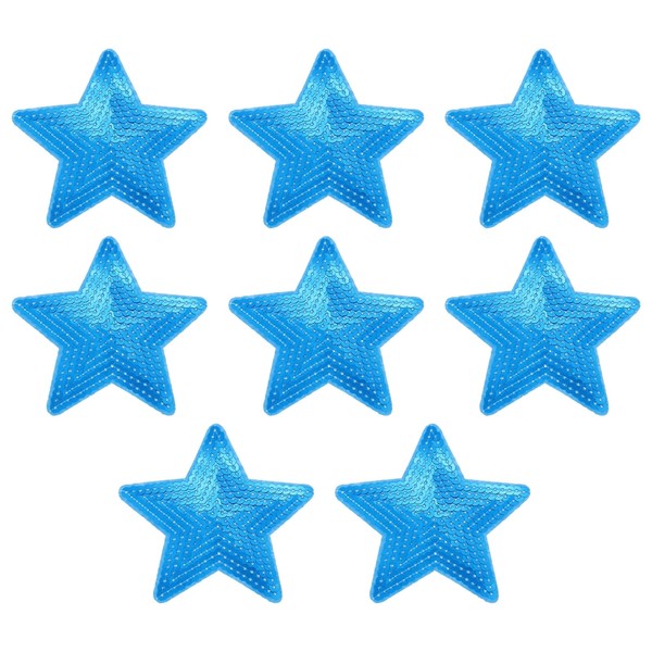 sourcing map 8 Pieces Large Iron on Patches Star Sequin