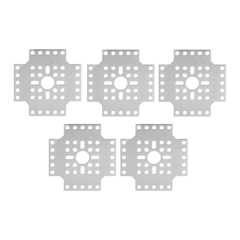 5pcs Hole Pattern Brackets Aluminum Alloy Holes Grid Plates for