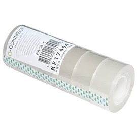 Q-Connect KF17494 - Nastro adesivo trasparente, 6 rotoli, 24 mm x 30 m, per scuola, casa, ufficio